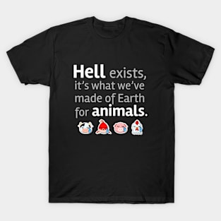 Hell exists it's what we´ve made of Earth for Animals T-Shirt